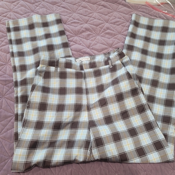 Urban Outfitters  Plaid Wide, Flare High Rise Pants size 4 - Picture 12 of 12